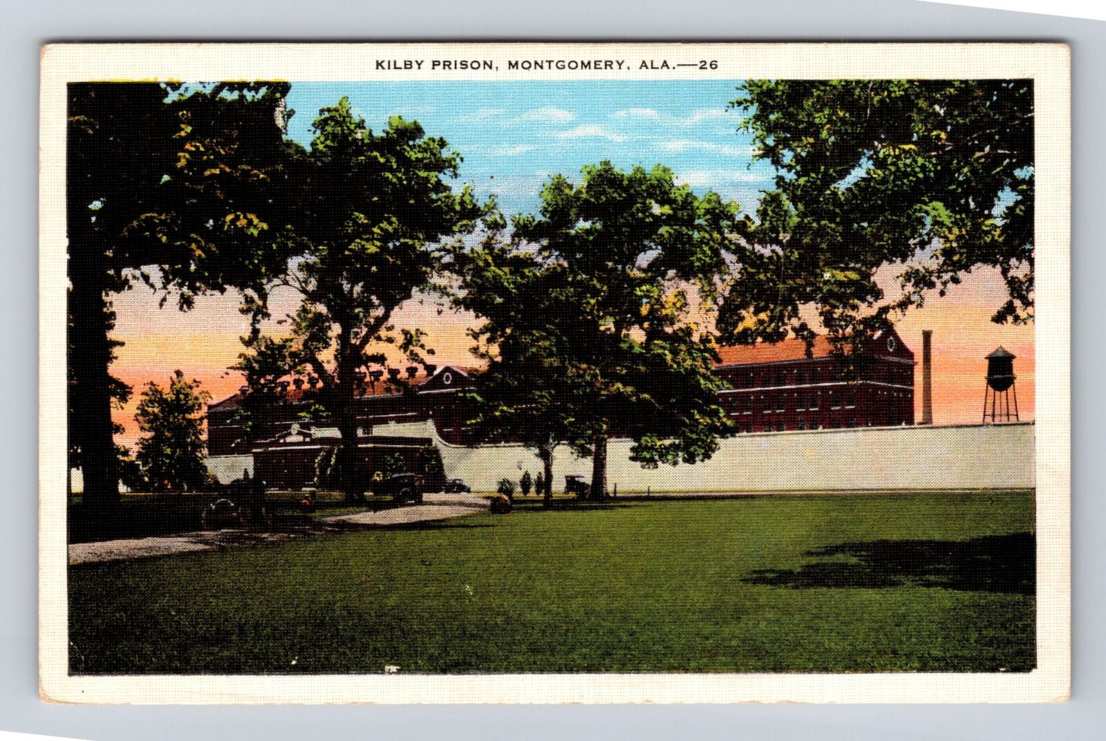 Montgomery AL-Alabama, Kilby Prison Antique, Vintage Souvenir Postcard