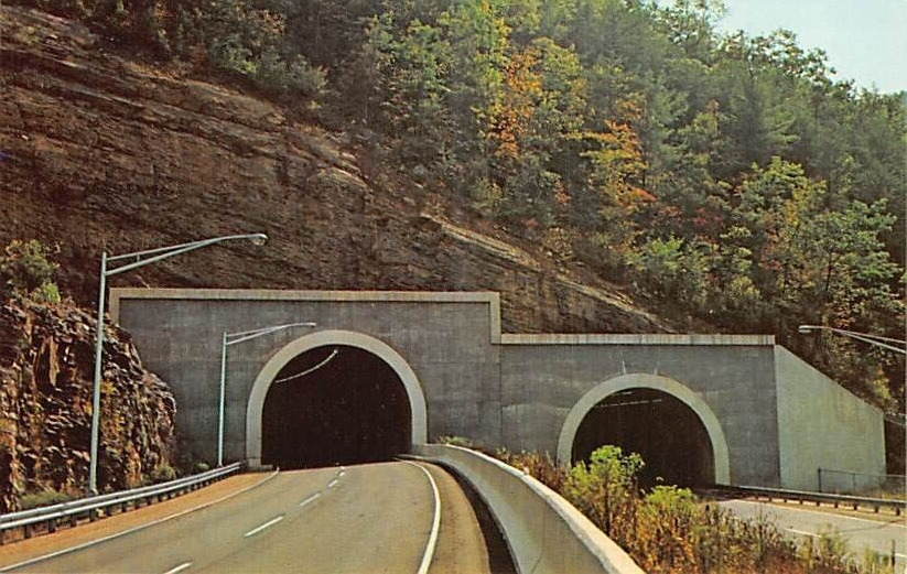 Postcard NC: Double Tunnel on I-40 between North Carolina & Tennessee, Unposted