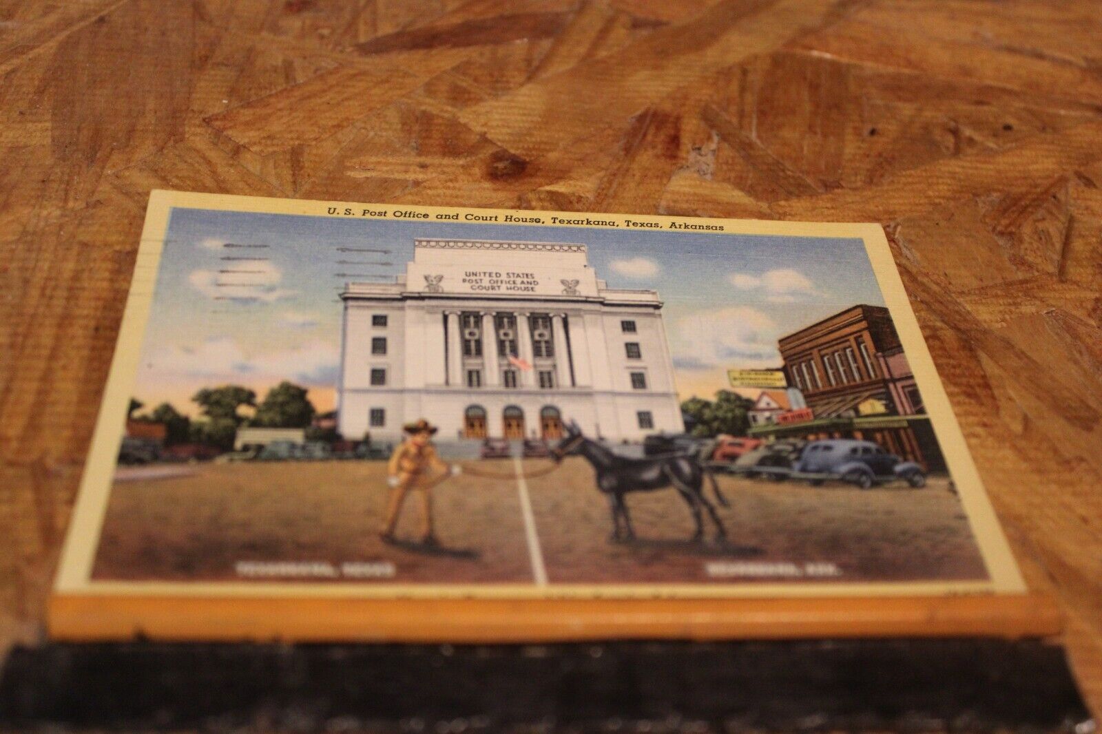 Postcard-A-Post Office/Court House, Texarkana, Texas-Linen-Posted