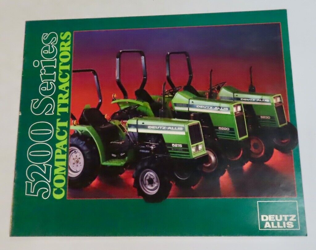 DEUTZ ALLIS 5200 Series Compact Tractors 1987 Brochure 