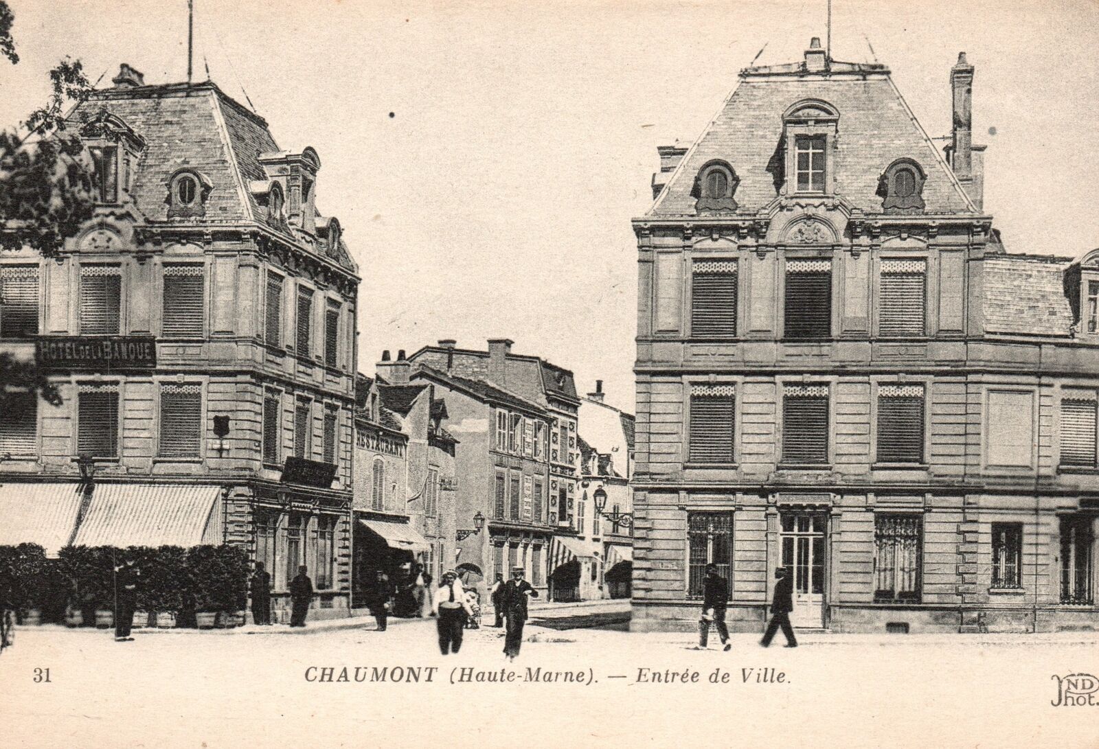 Vintage Postcard Entree De Ville Chaumont Haute-Marne Chaumont France