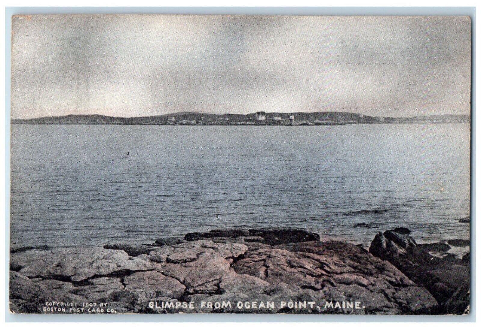 1906 A View Of Glimpse From Ocean Point Maine ME Posted Antique Postcard