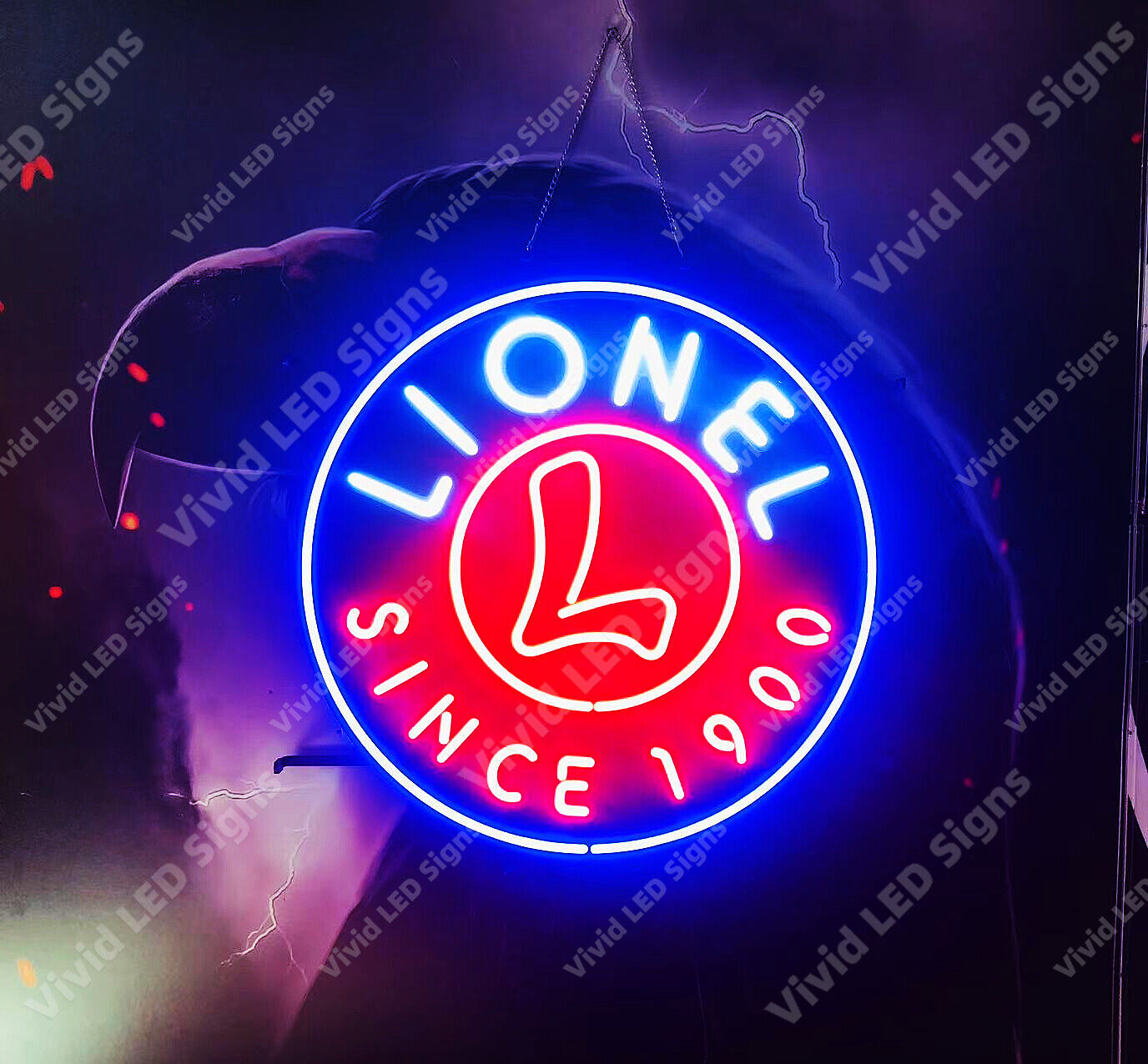 Lionel Trains Since 1900 Vivid LED Neon Sign Light Lamp With Dimmer