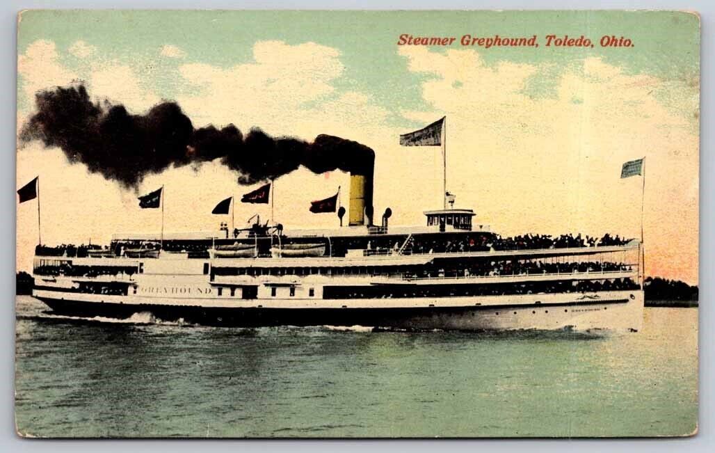 eStampsNet - Steamer Grephound Toledo Ohio 1912 Postcard