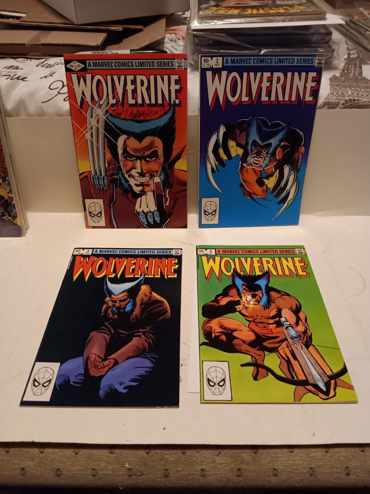 WOLVERINE 1-4 (1982 Marvel Comics) Key Set, Only #1 Signed Rubenstien CLAREMONT