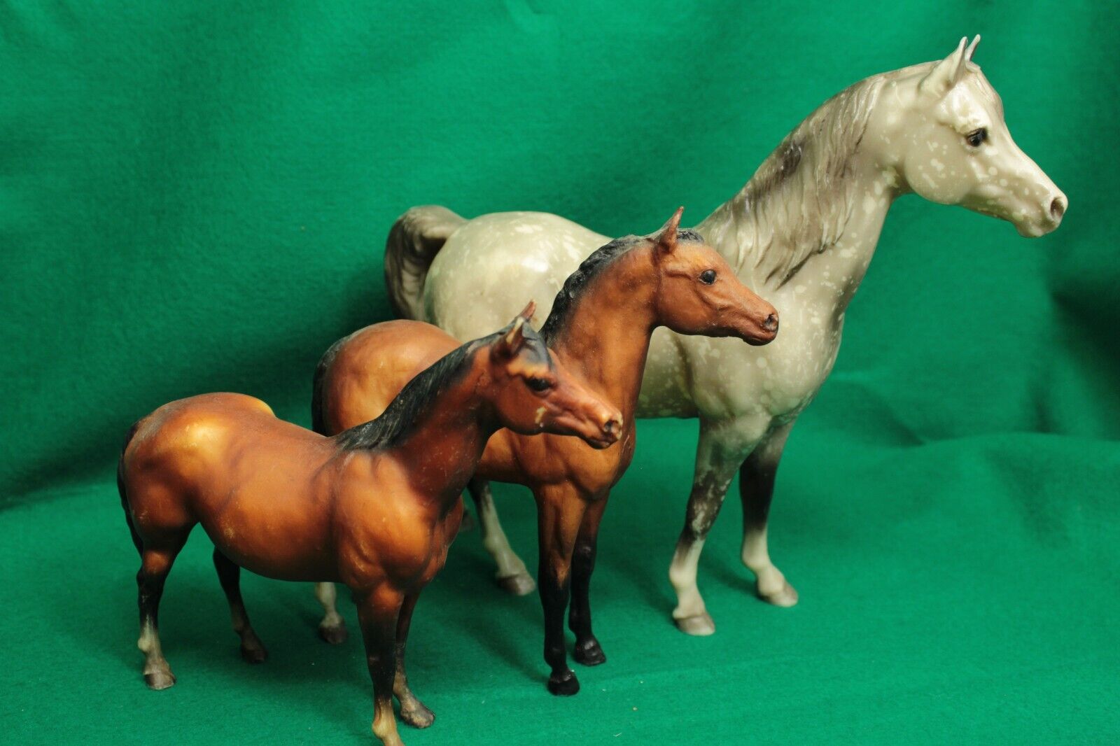 Lot of 3 Breyer Molding Co. Horses USA some wear