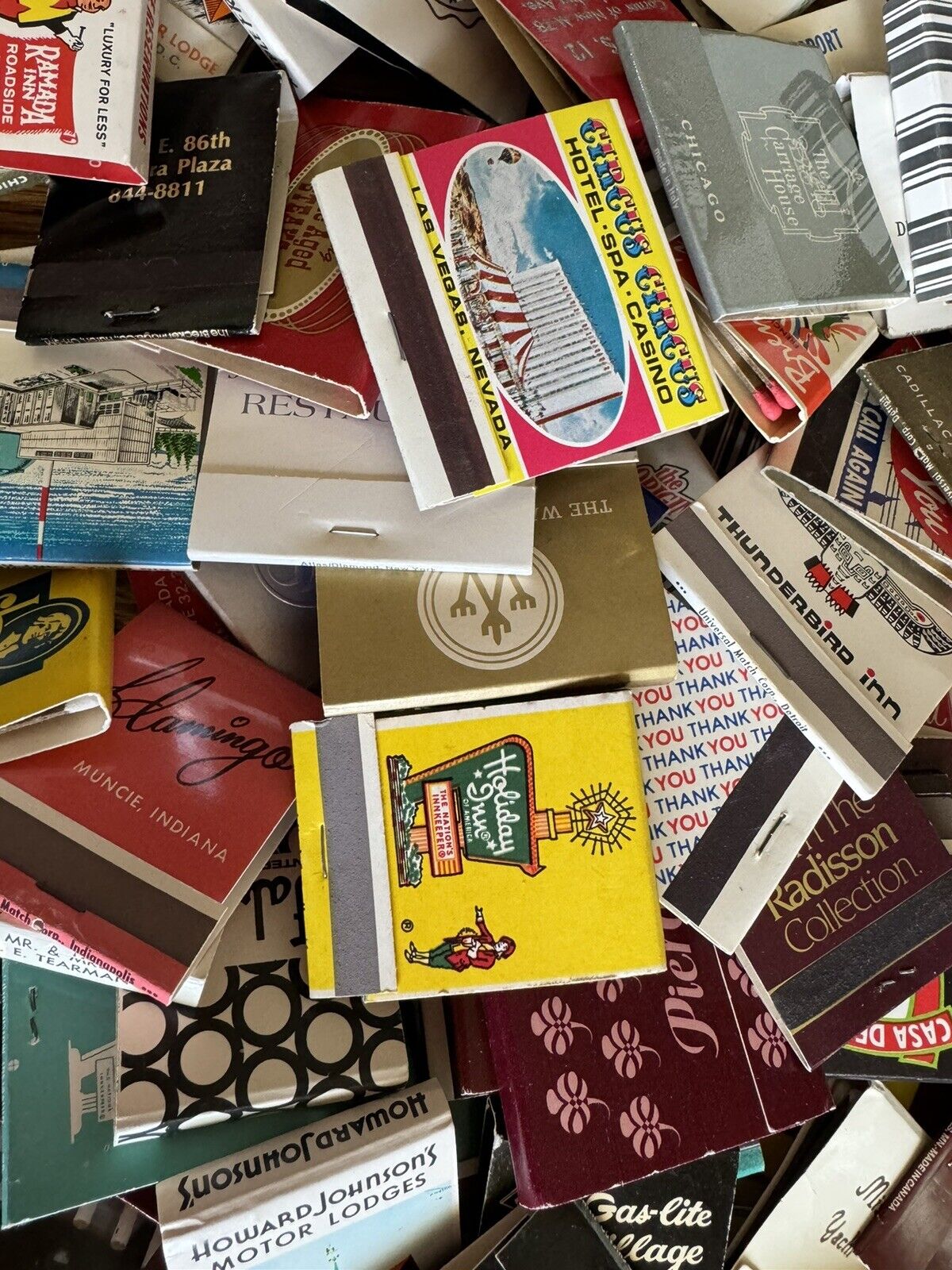 Lot of 50 Vintage Unused Matchbooks. Hotels, Restaurants, Businesses.