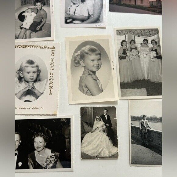 Vintage 1950s black & white photographs weddings style fashion decor nostalgia