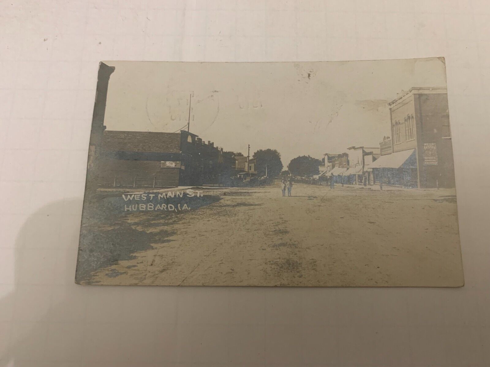 1910 West Main Street Hubbard Iowa Real Photo Postcard RPPC