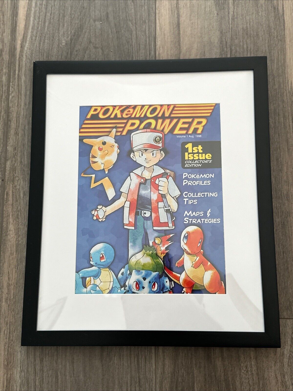 Pokémon Power Magazine 1st Issue Nintendo #1 Comic Book Collector Edition Framed