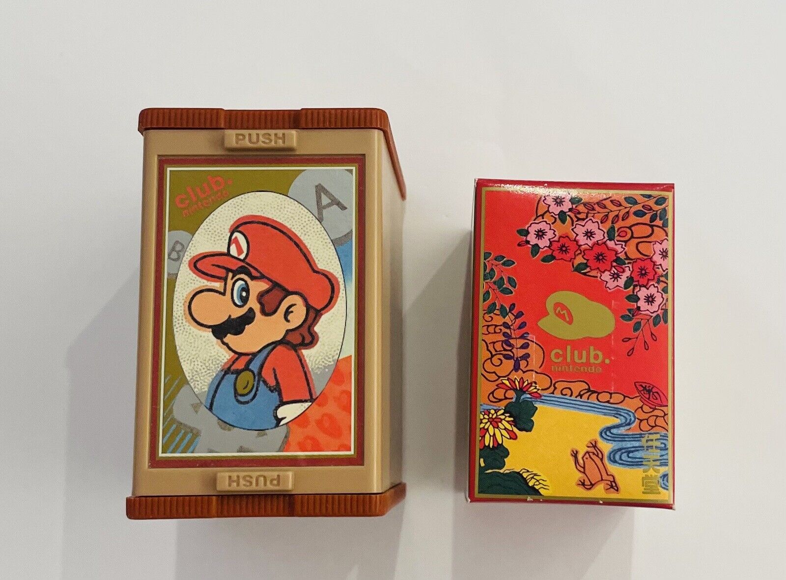 Club Nintendo Mario Hanafuda Rare Japanese Playing Cards Red New Sealed