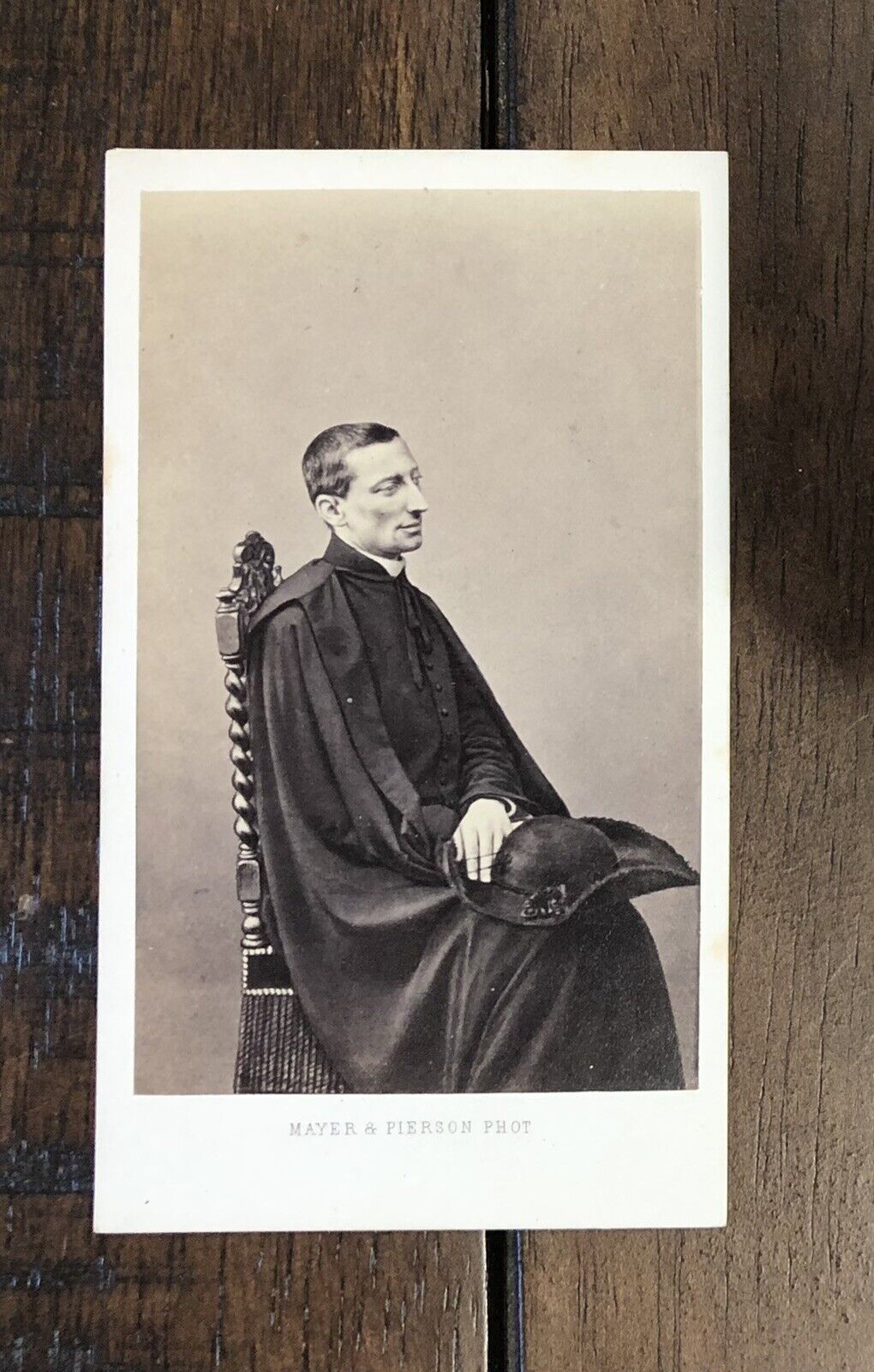 Rare 1860s Belgian Archbishop Xavier de Mérode Pope Pontifical Army Priest Photo
