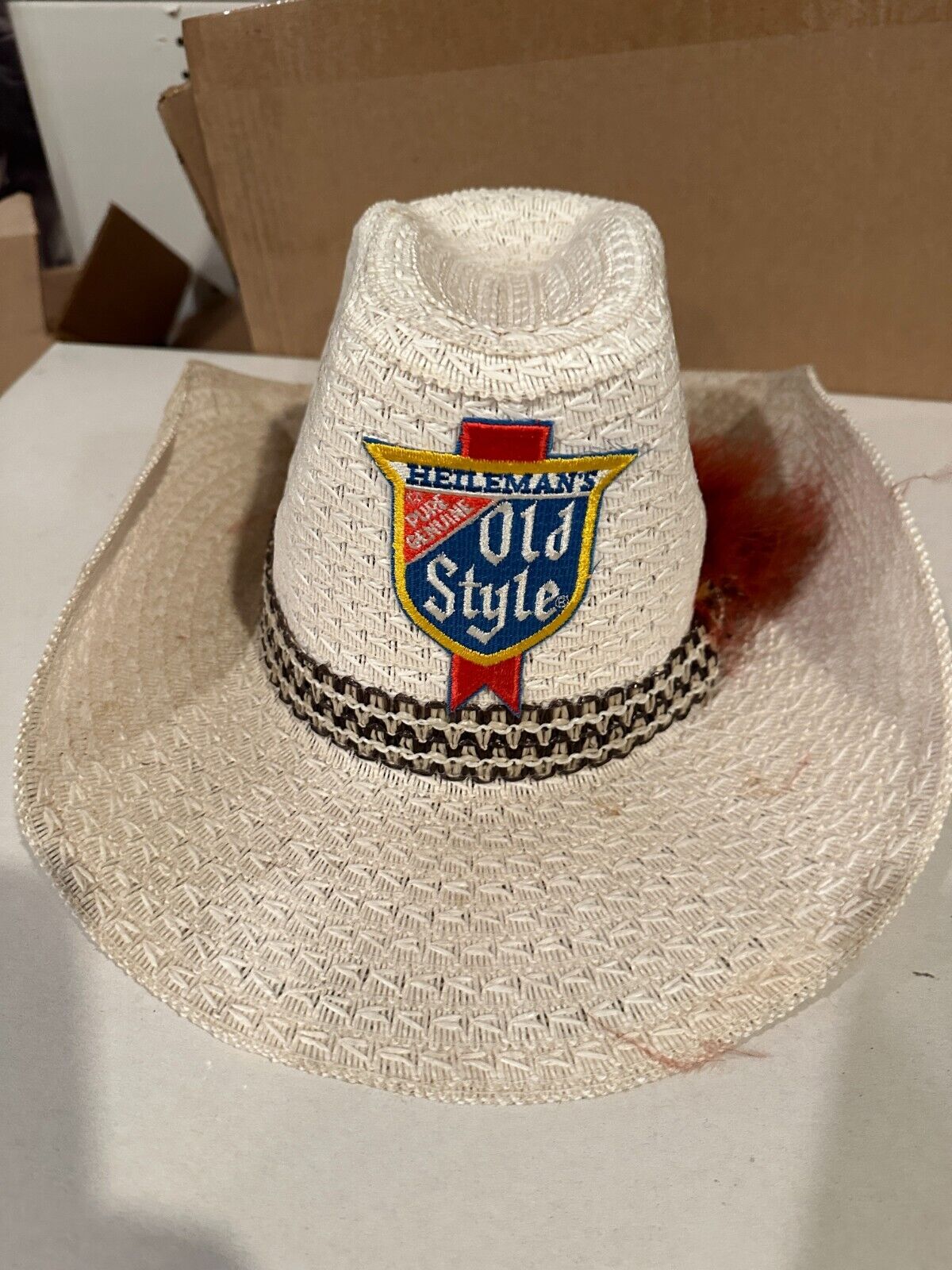 Old Style Beer Cowboy Hat size guess 7 1/4