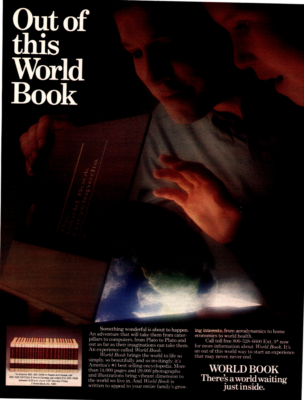 1983 World Book Encyclopedia Out Of This World Vintage Print Ad Ephemera Full Pg