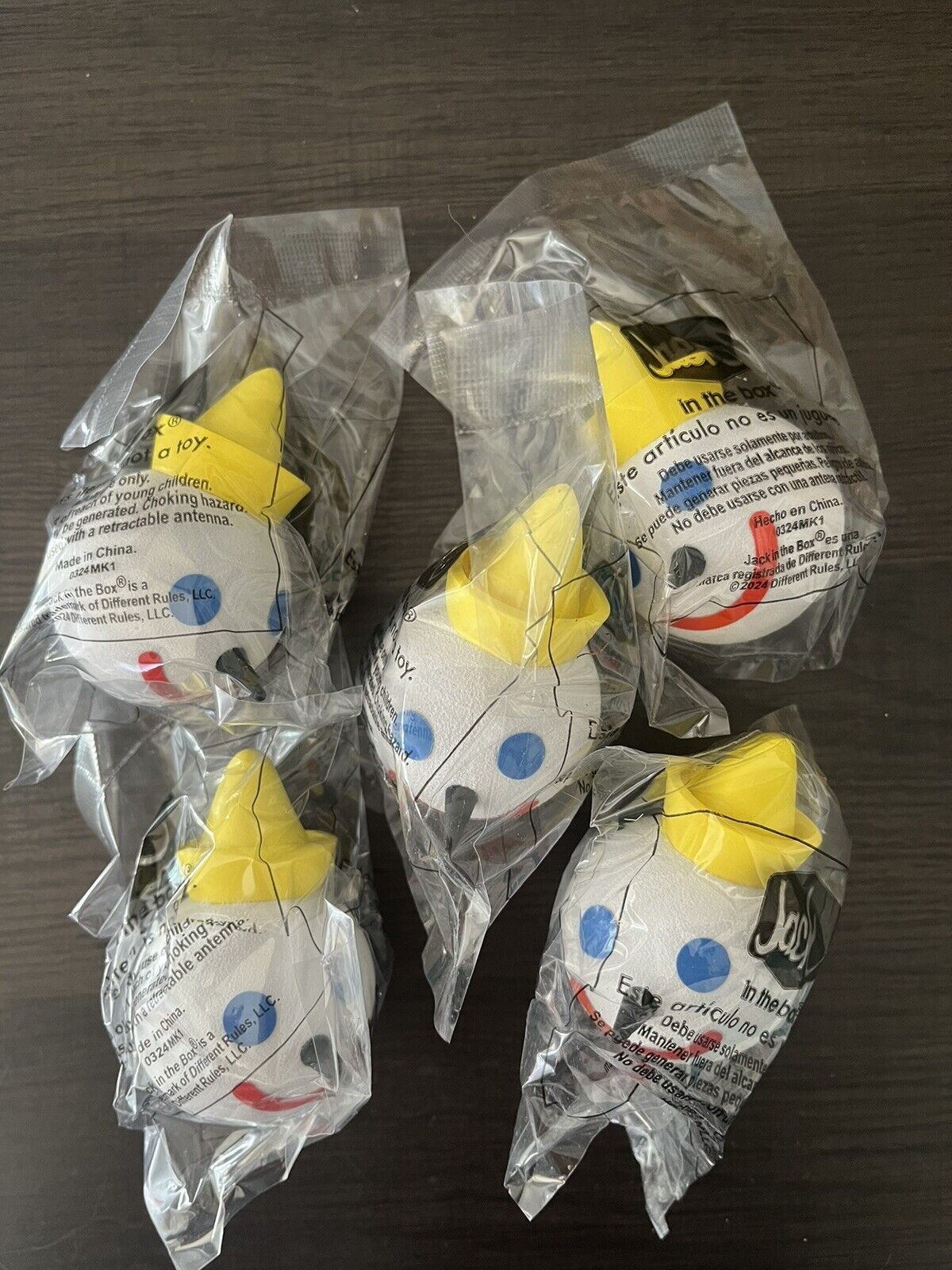 Lot Of 5: ORIGINAL Jack In The Box Antenna Ball Toppers NEW AND SEALED