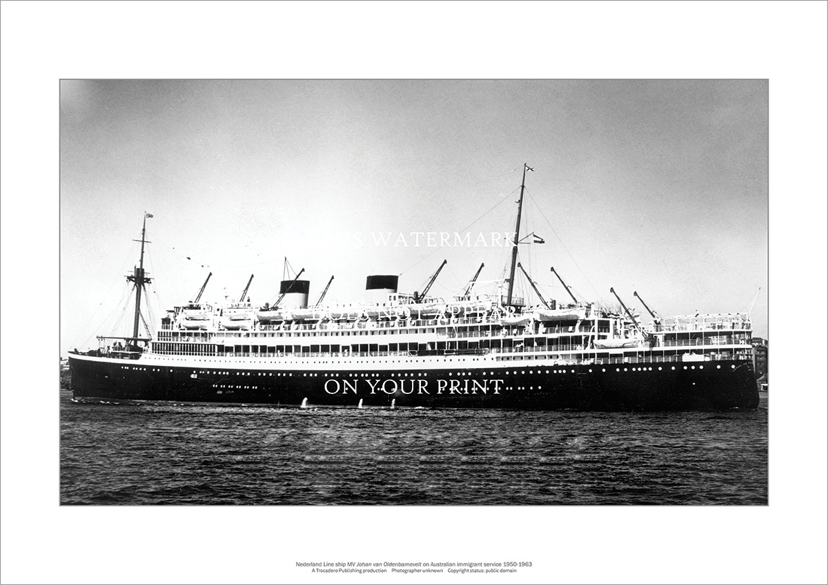MV Johan Van Oldenbarnevelt Nederland Line Ship A3 Art Print – 42 x 29 cm Poster