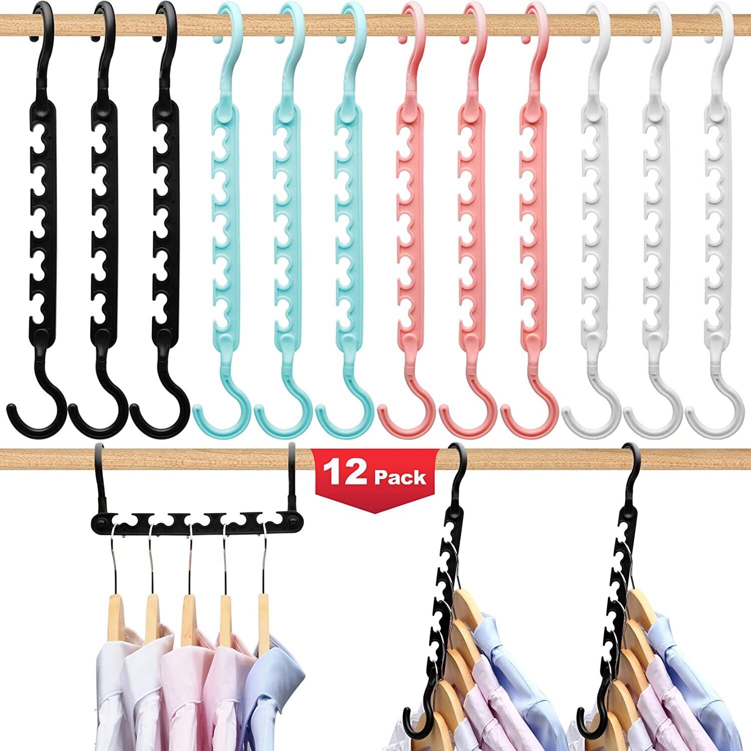 12-Pack-Closet-Organizers-and-Storage,Closet-Organizer-Hanger for Heavy Clothes,