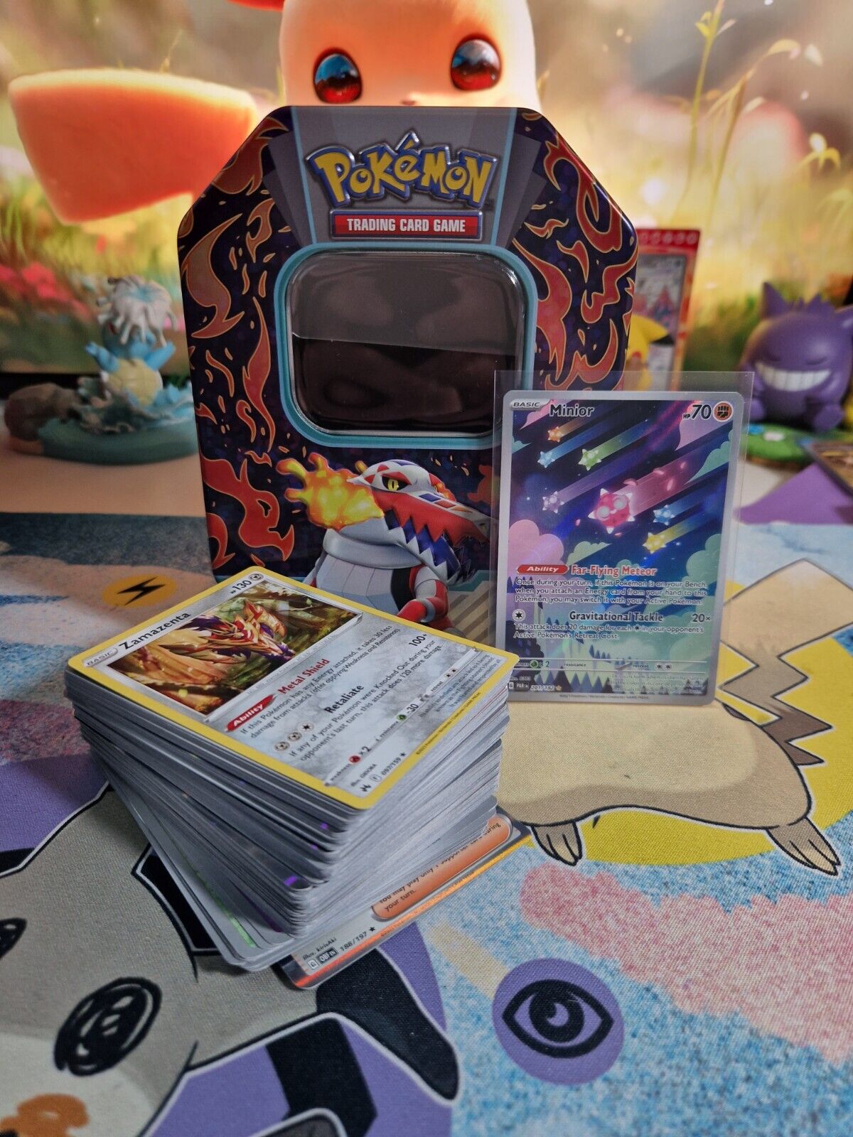 Pokemon Cards Gift MEGA TIN Bundle - Joblot Collection With Ultra Rare Holos