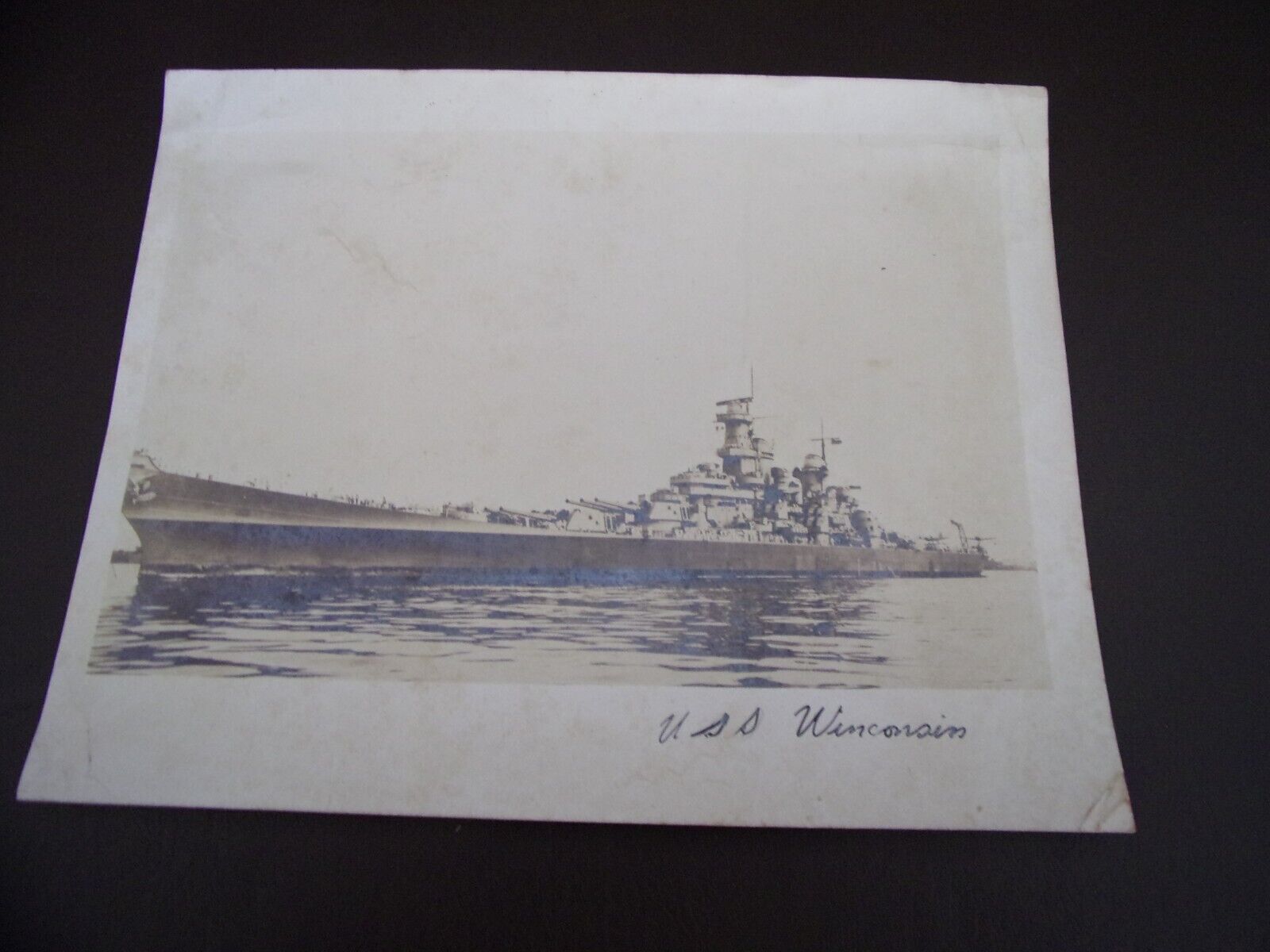 Vintage USS Wisconsin Black & White 8