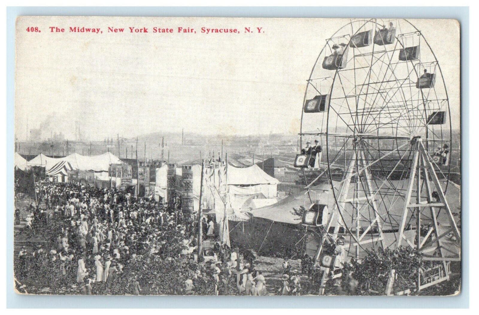 c1910\'s The Midway Ferris Wheel New York Fair Syracuse New York NY Postcard