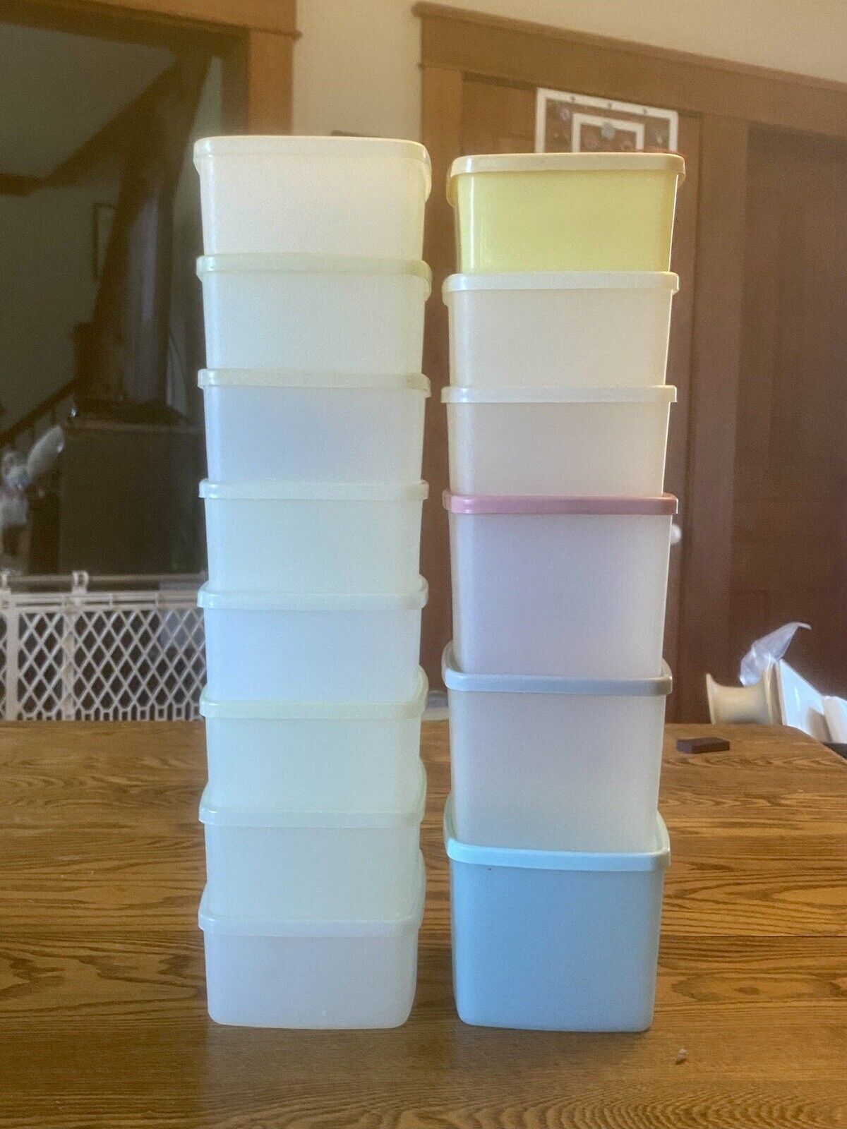 Lot of 14 - Vintage TUPPERWARE Freezer Containers 311 & 312 w/ 310 Lids