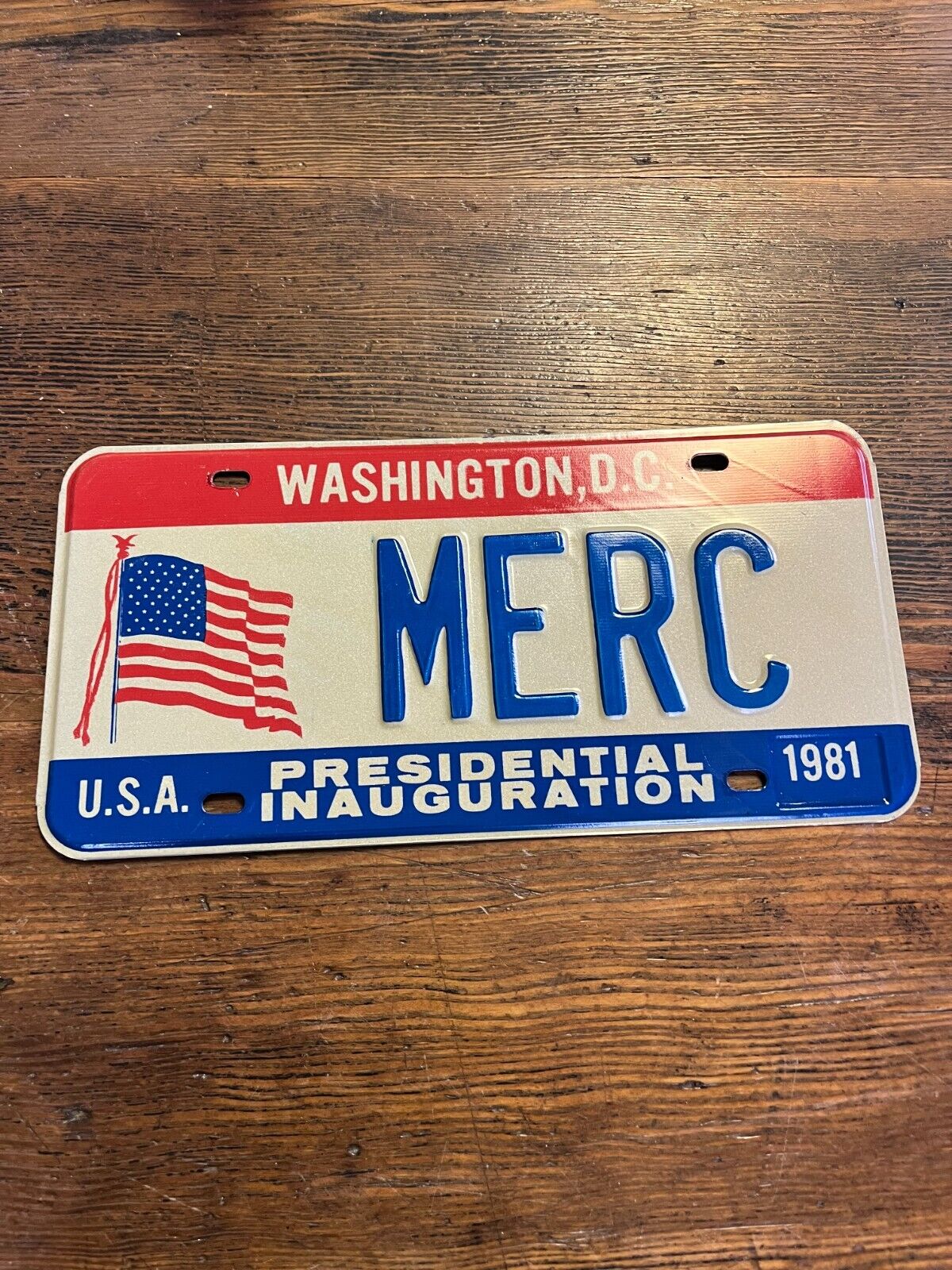 1981 Washington DC License Plate Presidential Inauguration 1981 USA NEW # MERC