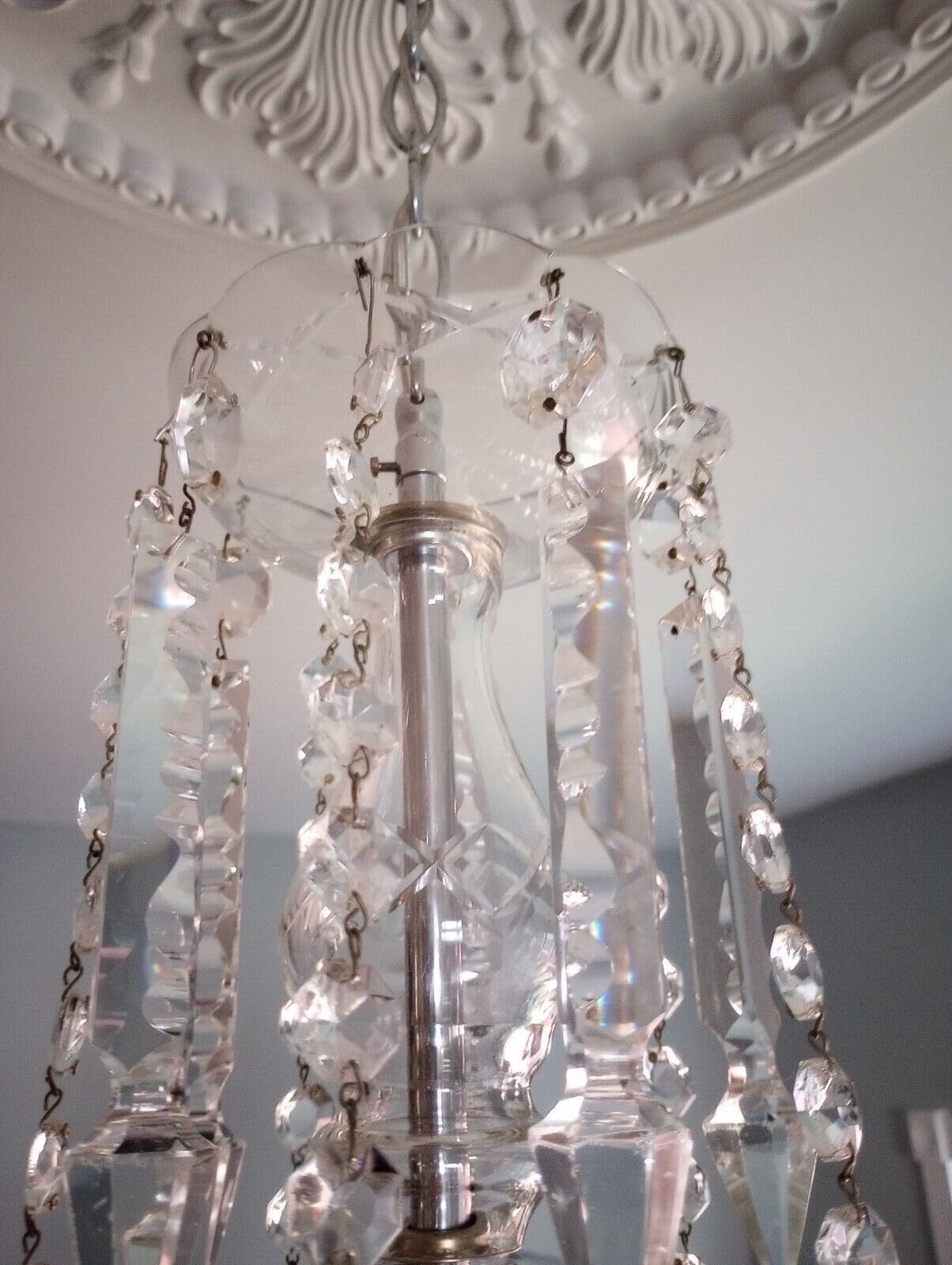 Antique Preciosa crystal chandelier 
