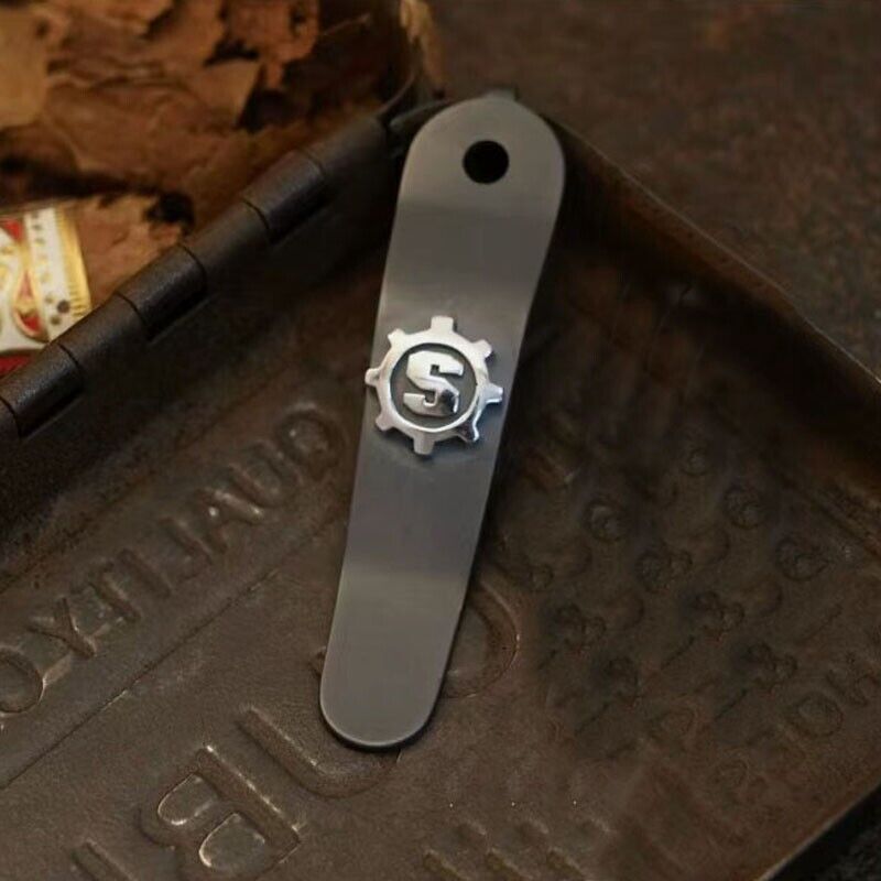 1 Pc Custom Made S925+ Titanium Alloy Backclip for Strider SNG/SMF Knife