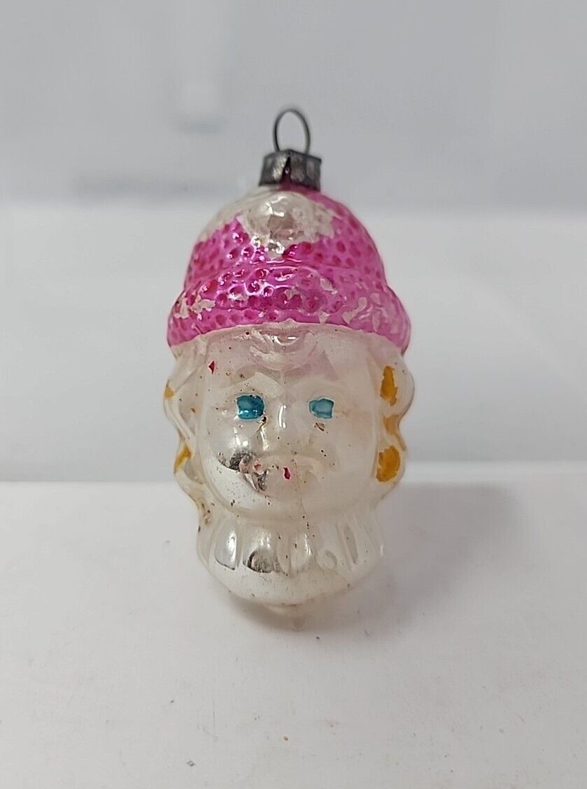 Rare Vtg Antique Girl Mercury Glass Christmas Ornament German Figural Xmas 2\