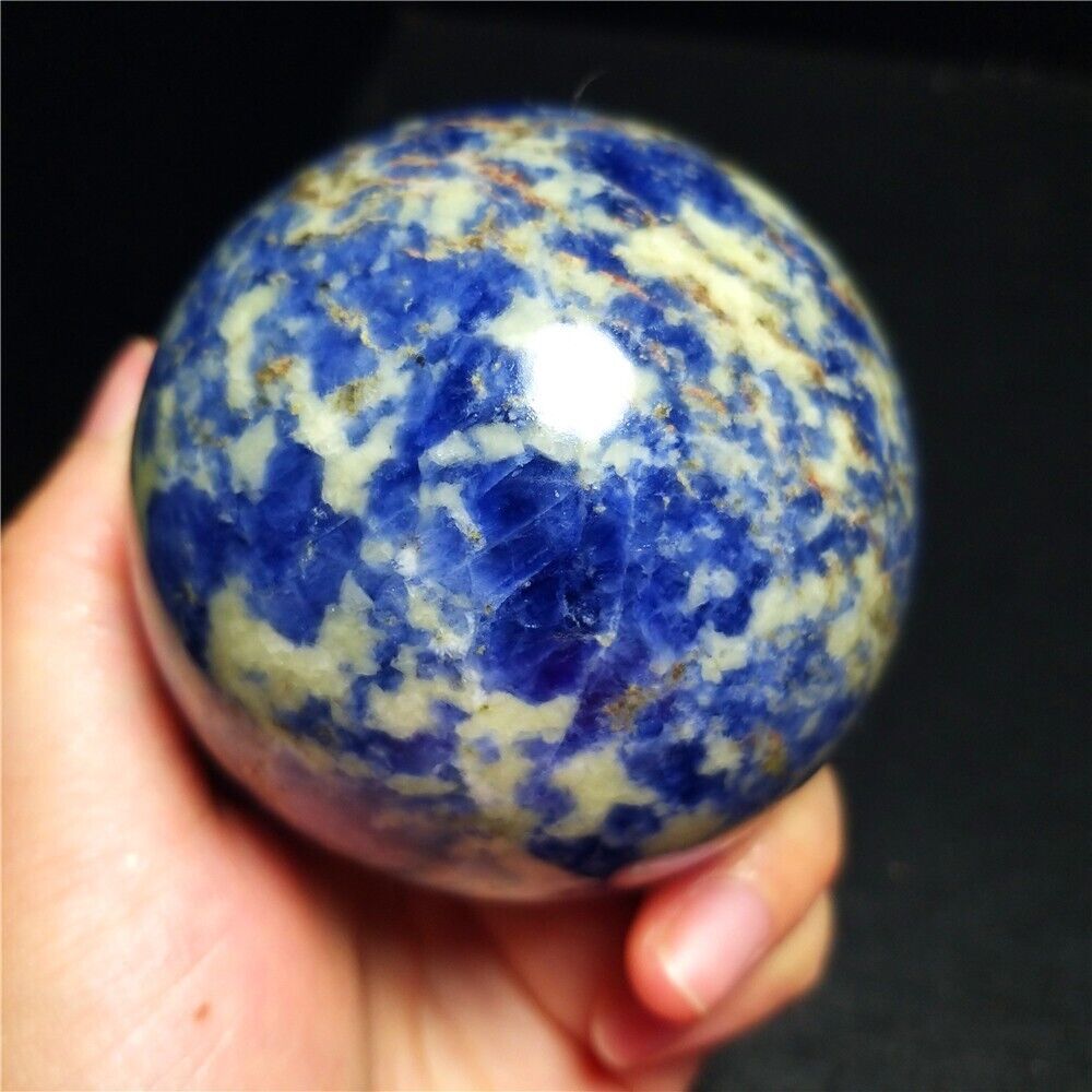 TOP 430G Natural Blue Kyanite Sphere Ball Crystal Sphere Stone Collection QQ25
