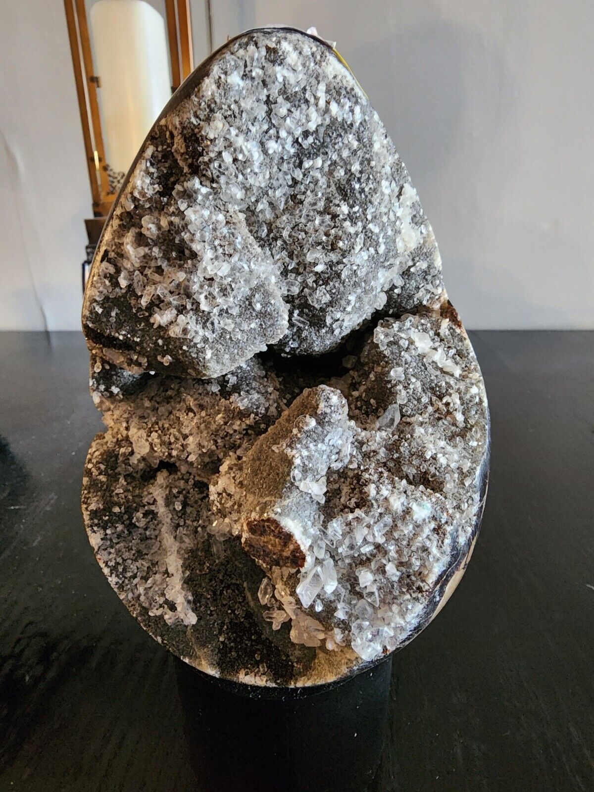 4.5kg natural Septarian Dragon quartz Crystal egg geode Mineral Specimen Healing