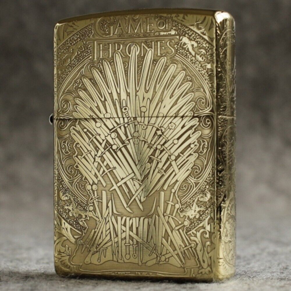 Zippo lighter 168 Armor Custom/ Game of Blade Thrones 5 Sides Carve Free 3 Gifts