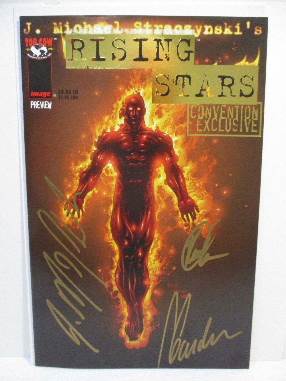 Rising Stars Preview Gold Convention Exclusive 3x Signed - Top Cow 1999