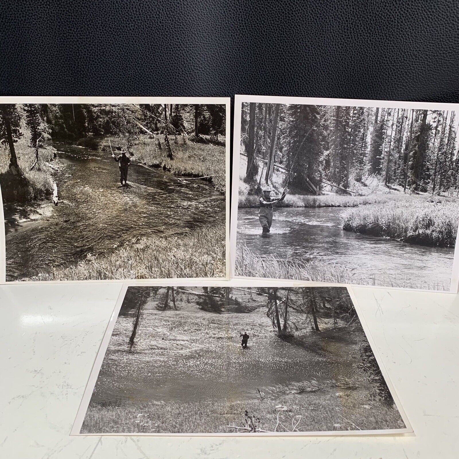Vintage Fly Fishing Photos, Lot Of 3 8x10 Field And Stream 