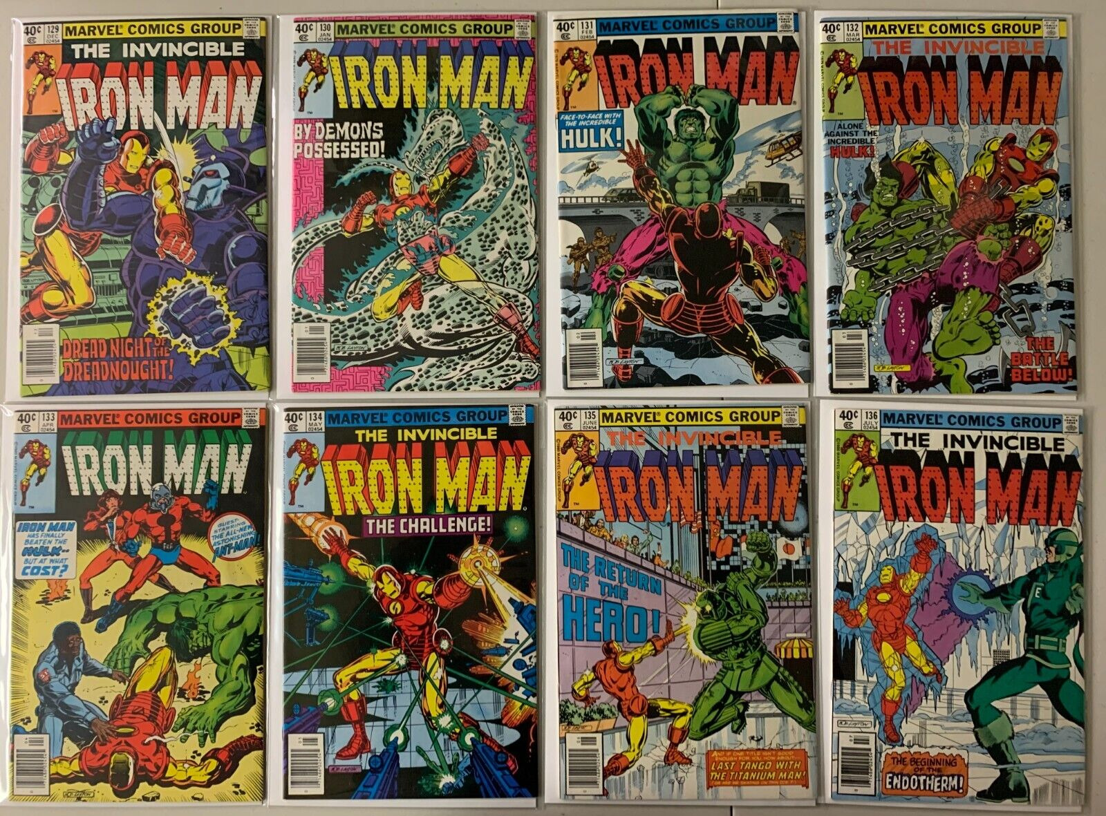 Iron Man lot #129-153 Marvel 1st Series 23 books avg 7.0 (range 6-8) (1979-\'81)