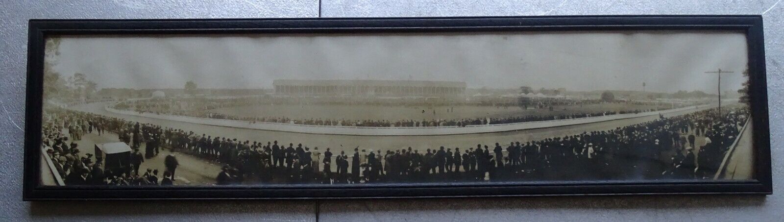Brockton Fair (Mass.) early 1900\'s framed 3-foot-long panoramic photograph (Ma.)