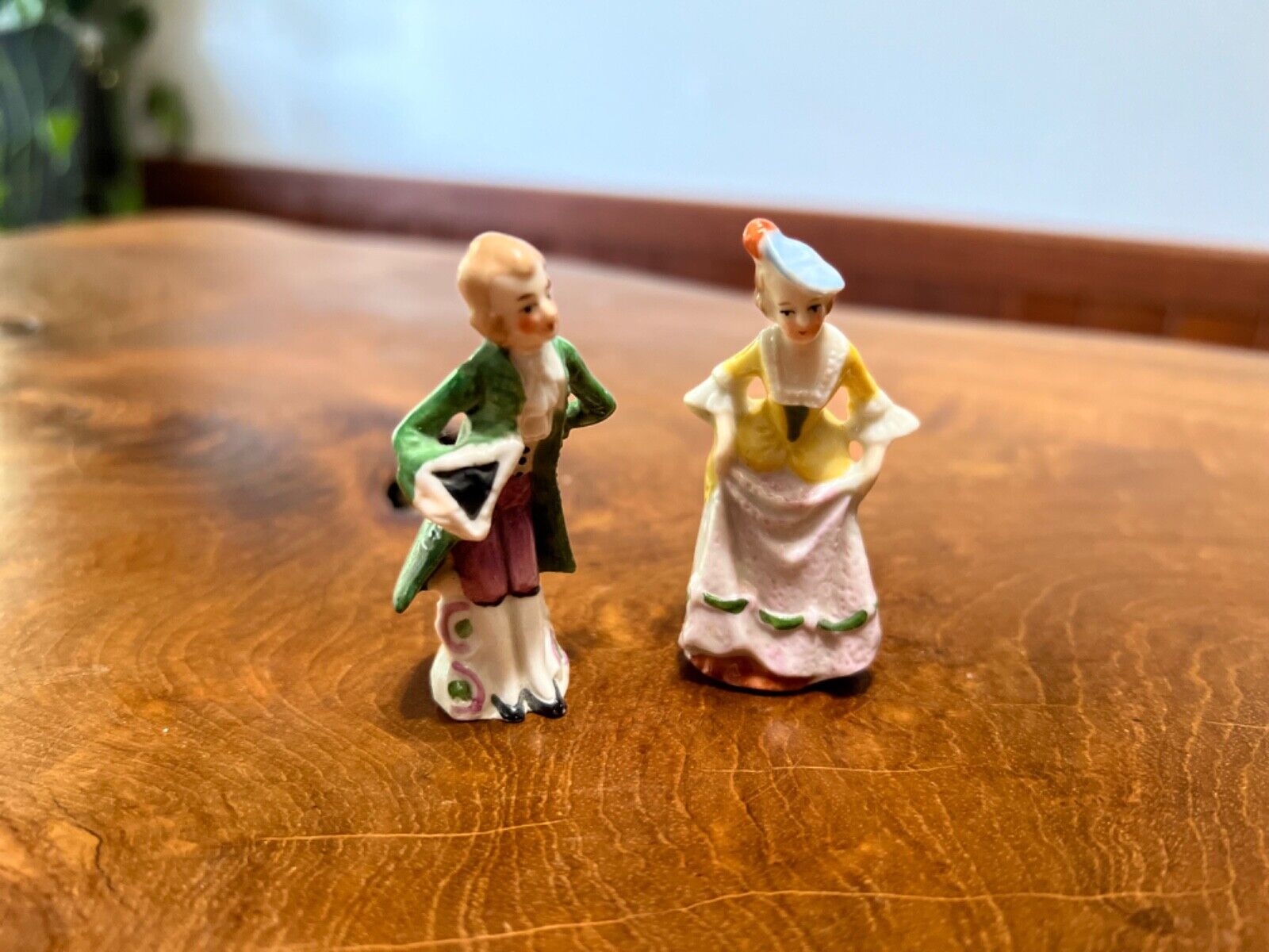 Antique Miniature German Porcelain Couple Figurine Set