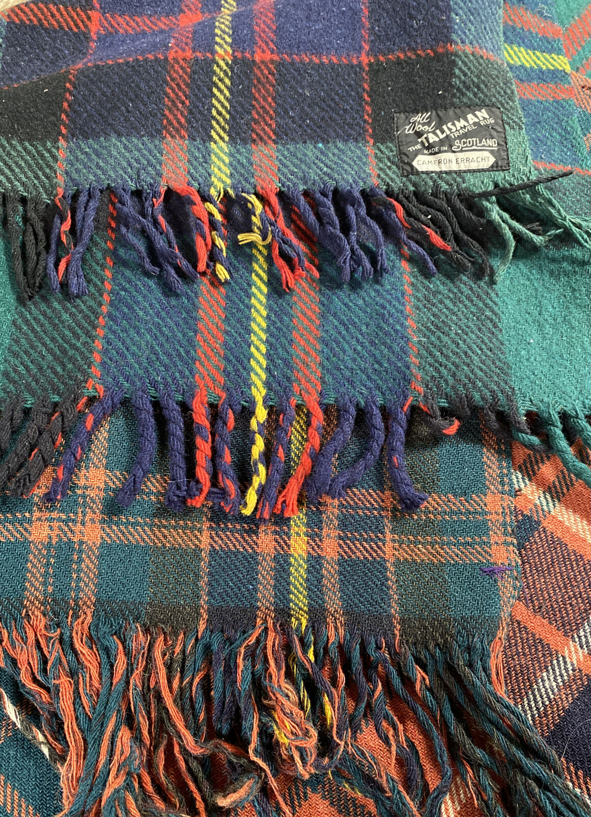 Lot Of 3 - Vintage Talisman All Wool Travel Rug Blanket Cameron Mac Rae (JL-168)
