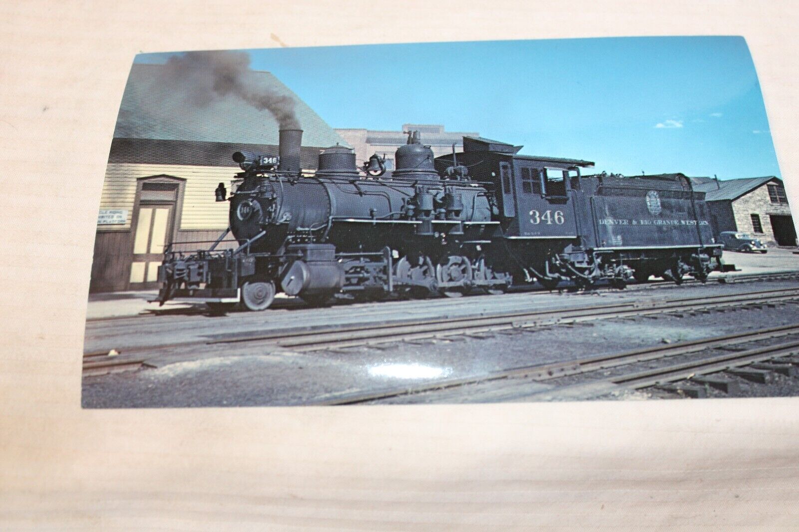 1972 Vanishing Vistas Photo Card D&RGW Rio Grande Steam Locomotive #346