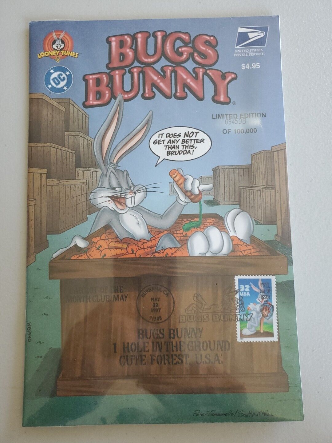 Bugs Bunny USPS Limited Edition DC Comic Book 1997 First Day Issue Stamp Sealed