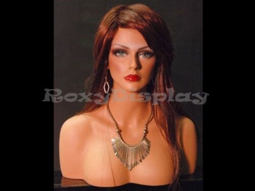 Female Fiberglass Mannequin Head Bust Wig Hat Jewelry Display #MD-MEGAN