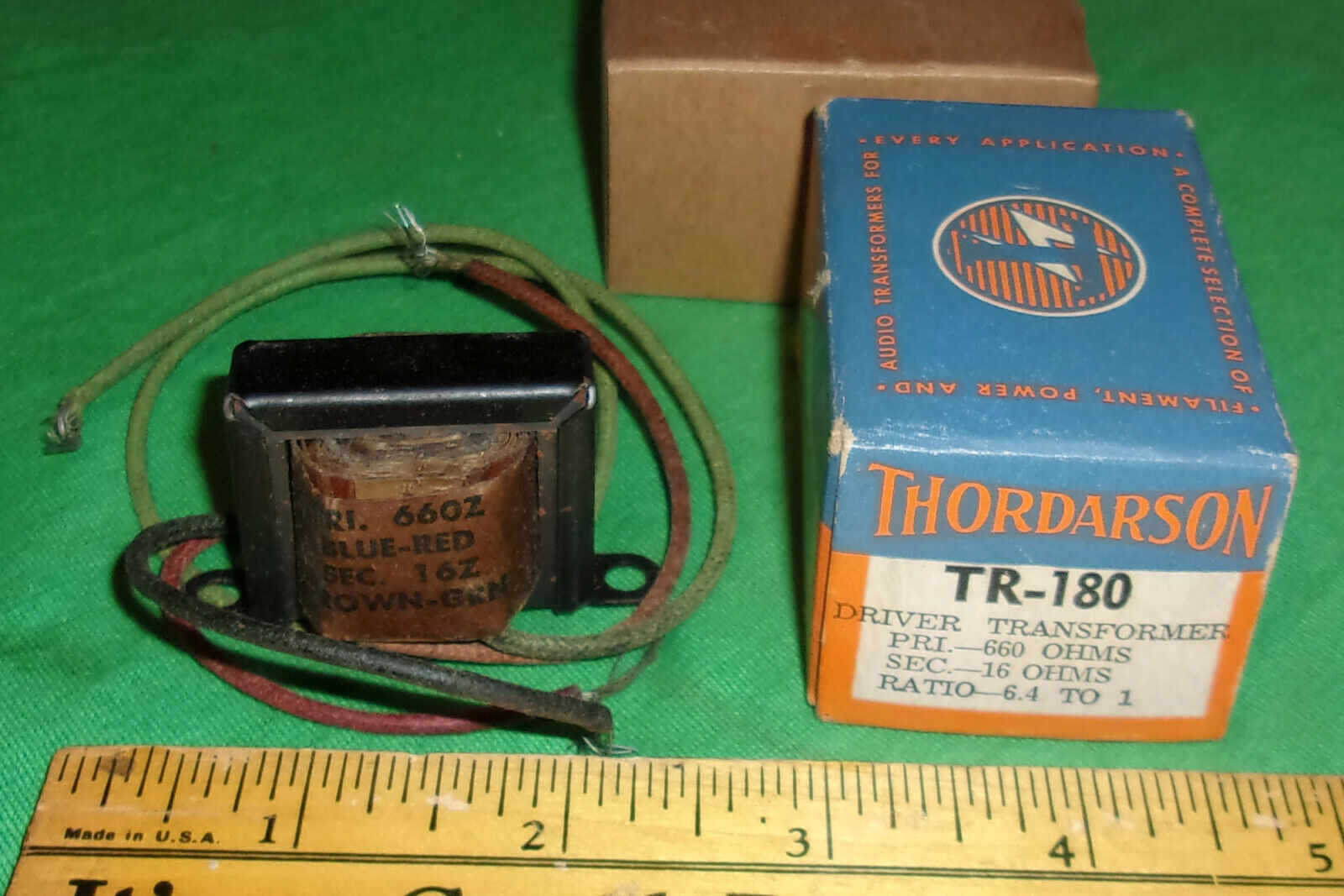NOS Thordarson Driver Transformer TR-180 (660/16 ohms) 6.4 to 1 Hi Fi Audio