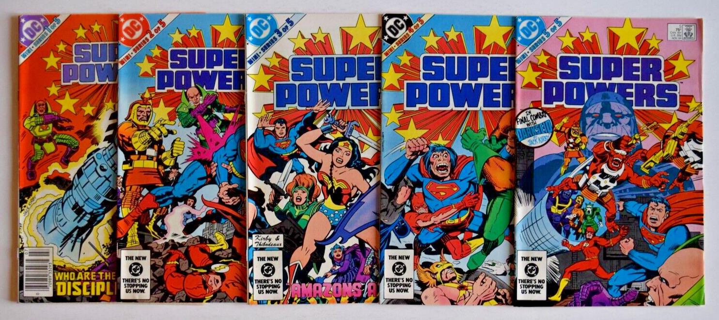 SUPER POWERS (1984) 5 ISSUE COMPLETE SET #1-5 DC COMICS