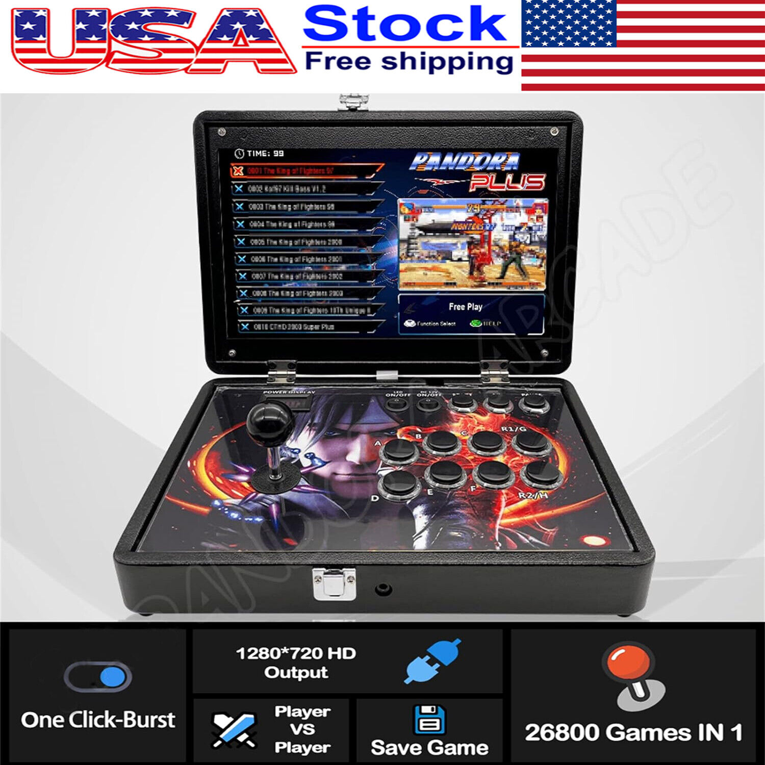Pandora Box Plus 26800 in1 Retro Video Games 1280P HD Portable 3D Arcade Console