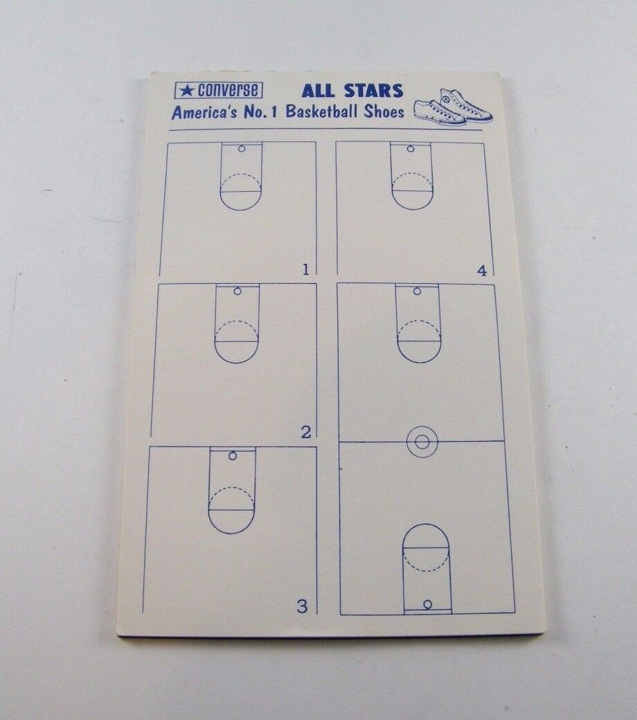 VINTAGE CONVERSE BASKETBALL SHOES ~ COURT NOTEPAD / PLAYPAD