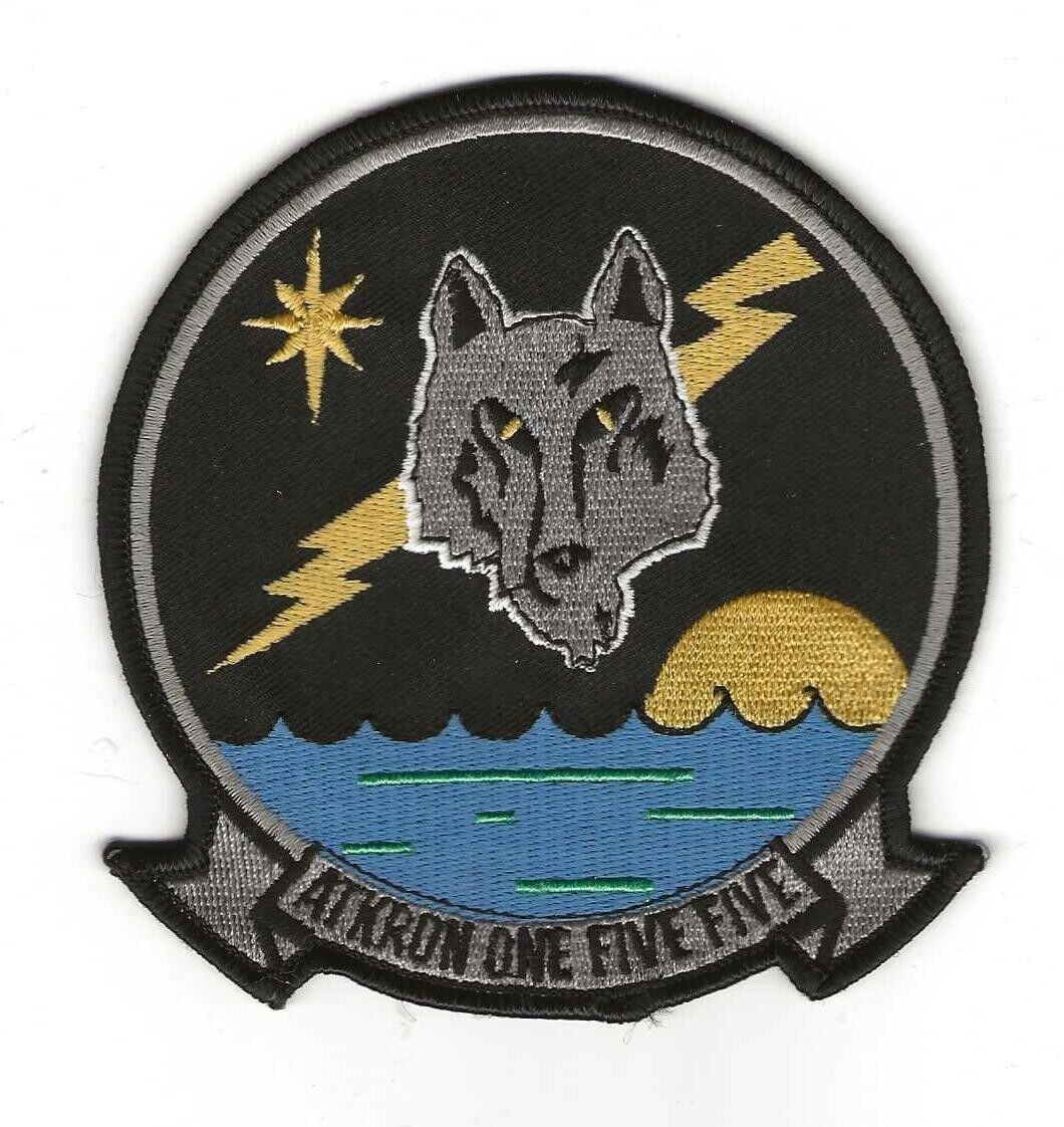USN VA-155 SILVER FOXES large 4.5 inch patch A-6 INTRUDER ATTACK SQN