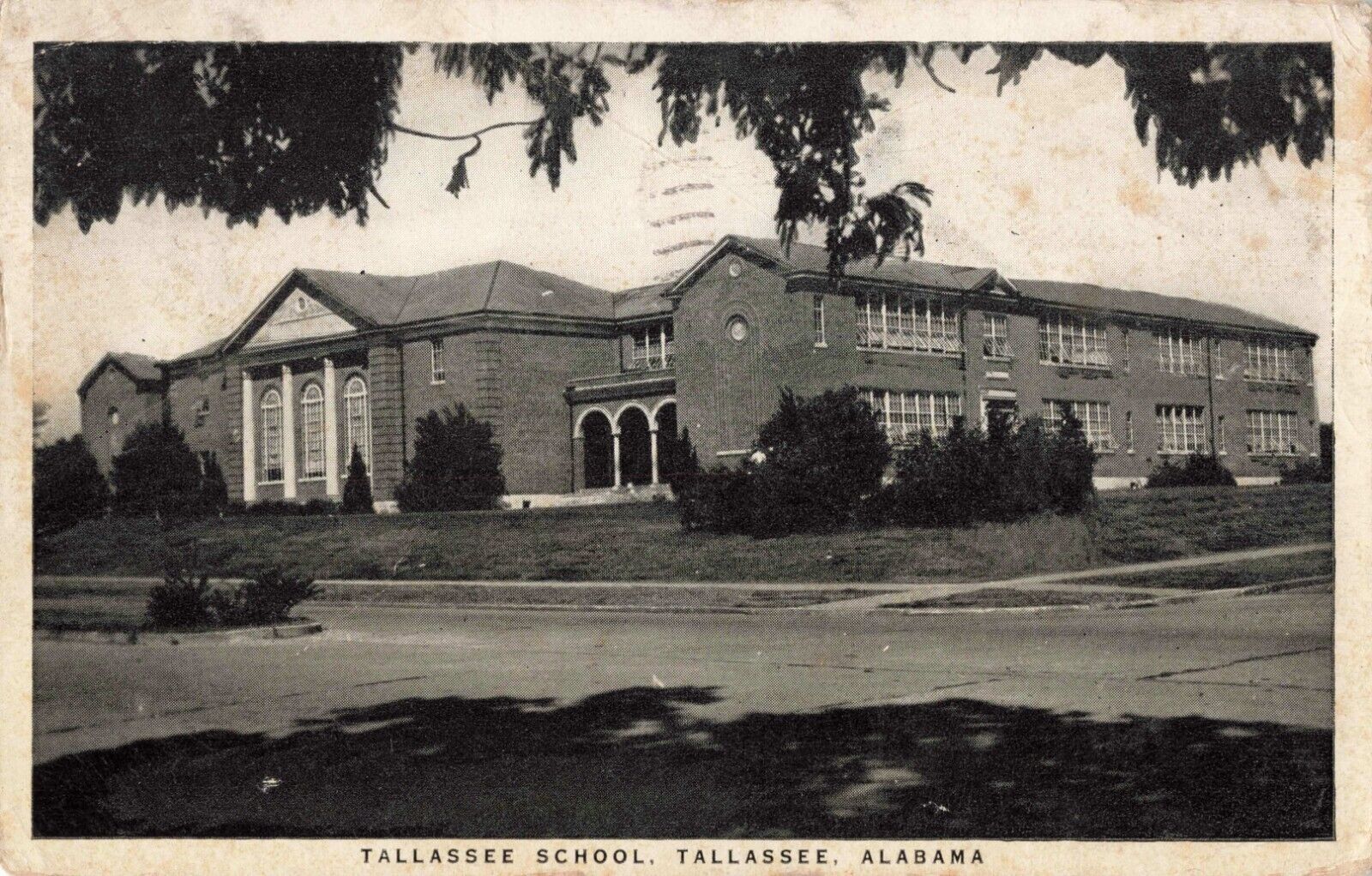 Tallassee School Tallassee Alabama AL c1940 Postcard