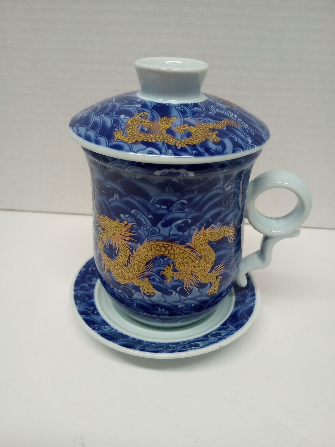 Vintage Chinese Dragon Tea Steeper/Fullset