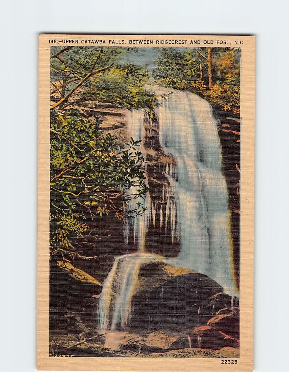 Postcard Upper Catawba Falls, Old Fort, North Carolina