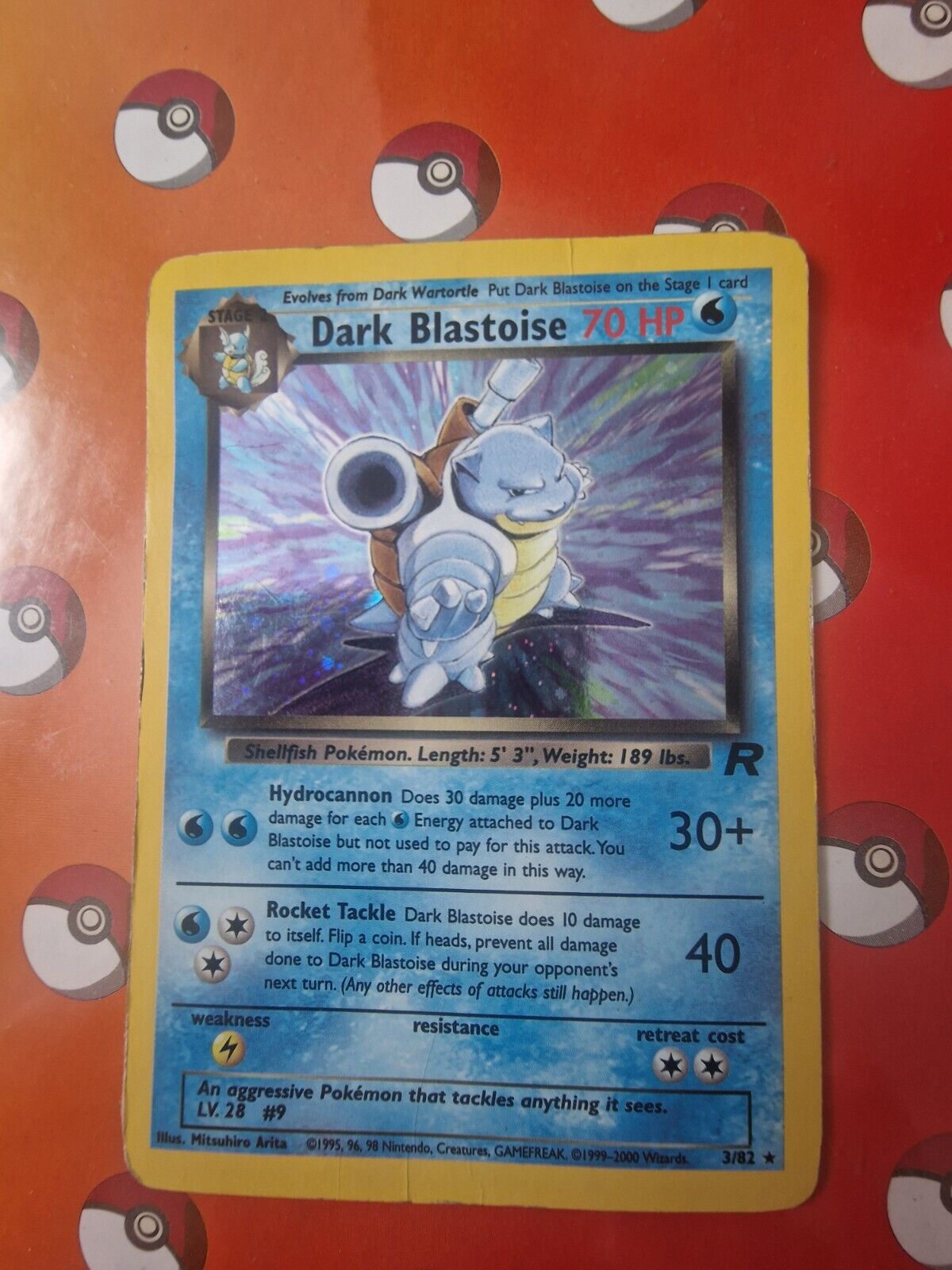 Dark Blastoise 3/82 Pokémon TCG RARE HOLO